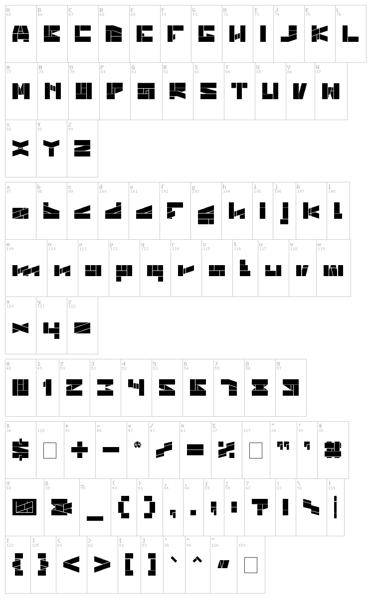 Bill Gates Windows font map